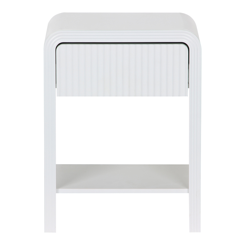 Κομοδίνο Zeplen MDF σε λευκή απόχρωση 40x30x53εκ - Image 2