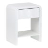 Κομοδίνο Zeplen pakoworld MDF σε λευκή απόχρωση 40x30x53εκ 260-000026