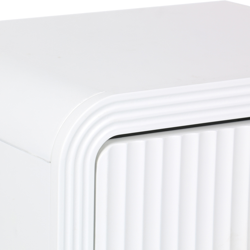 Κομοδίνο Zeplen MDF σε λευκή απόχρωση 40x30x53εκ - Image 6