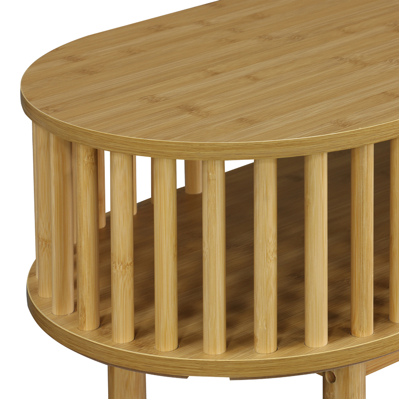 Κονσόλα Nodial MDF/Bamboo σε φυσική απόχρωση 120x39x85εκ - Image 5