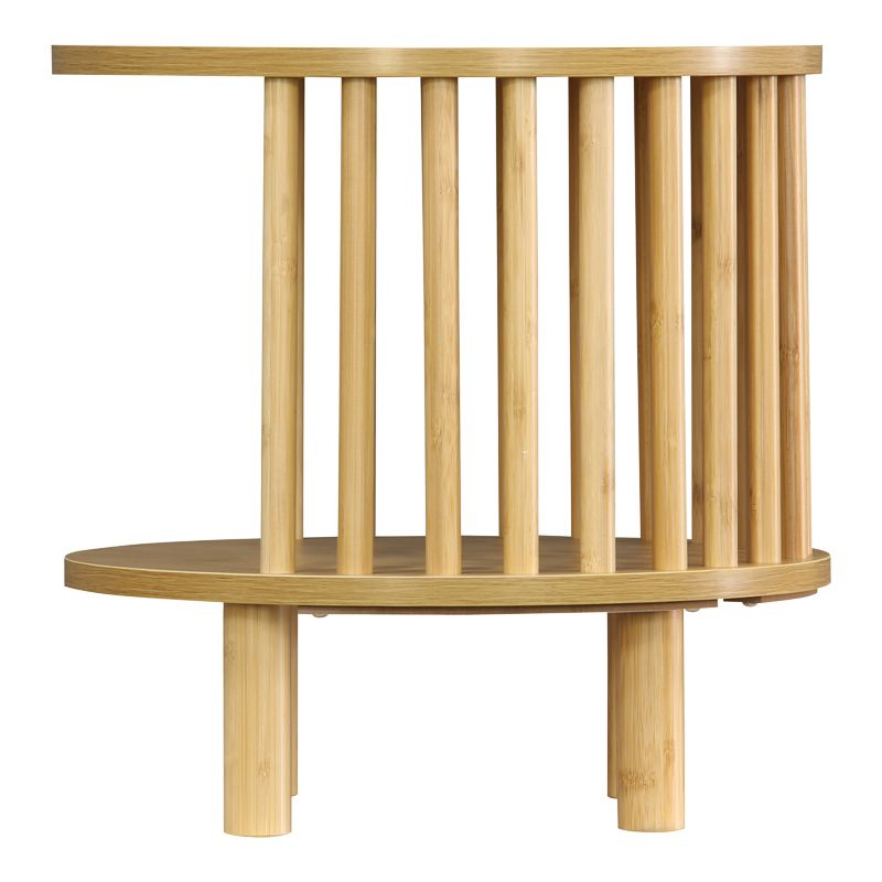 Κομοδίνο Nodial MDF/Bamboo σε φυσική απόχρωση Φ40x40εκ - Image 2