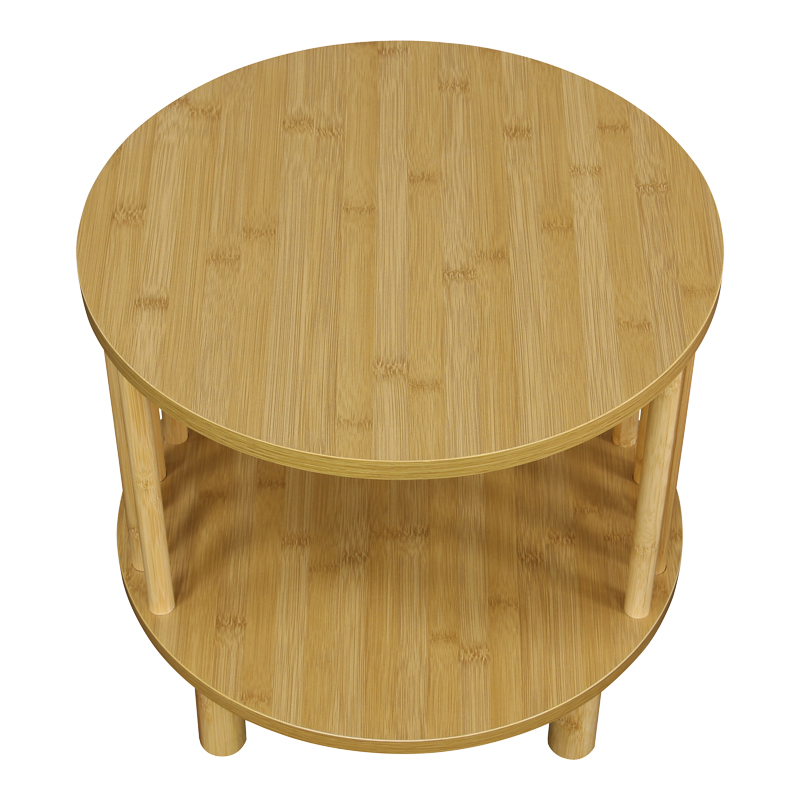 Κομοδίνο Nodial MDF/Bamboo σε φυσική απόχρωση Φ40x40εκ - Image 4