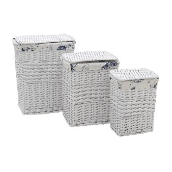 ΚΑΛΑΘΙ ΨΑΘΙΝΟ ΛΕΥΚΟ ΟΡΘΟΓΩΝΙΟ ΜΕ ΥΦΑΣΜΑ 32X22X37 - 3 ΜΕΓΕΘΗ