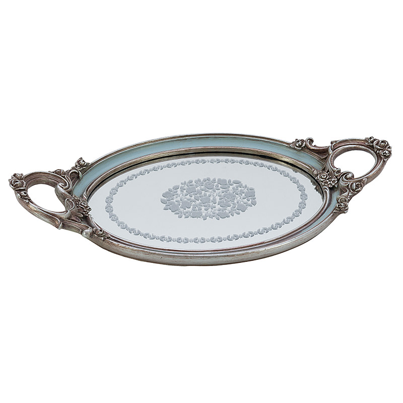 ΔΙΣΚΟΣ ΜΕ ΚΑΘΡΕΠΤΗ POLYRESIN ΓΑΛΑΖΙΟΣ/ΑΣΗΜΙ 41X23X4