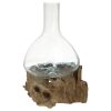 ΒΑΖΟ ΓΥΑΛ/ΞΥΛ. NATURAL/ΔΙΑΦΑΝΟ 28Χ25Χ40