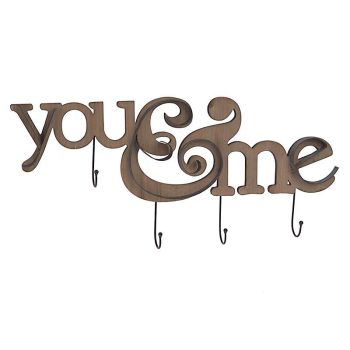 ΚΡΕΜΑΣΤΡΑ 'YOU & ME' ΞΥΛΙΝΗ/ΜΕΤΑΛΛΙΚΗ 69X6X31