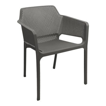 Πολυθρόνα Oviez pakoworld pp σε ανθρακί απόχρωση 59x58x79εκ 326-000027