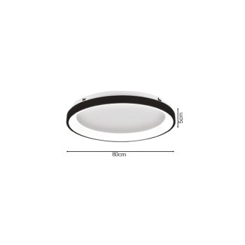 Alternative view of Inlight Πλαφονιέρα οροφής LED 38W 3CCT από λευκό μέταλλο και ακρυλικό D:80x5cm (42044-A-White)