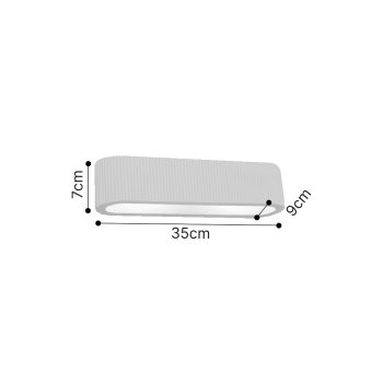 Alternative view of Inlight Επιτοίχιο λευκό φωτιστικό από γύψο 2XE14 D:35cm (43054-White)