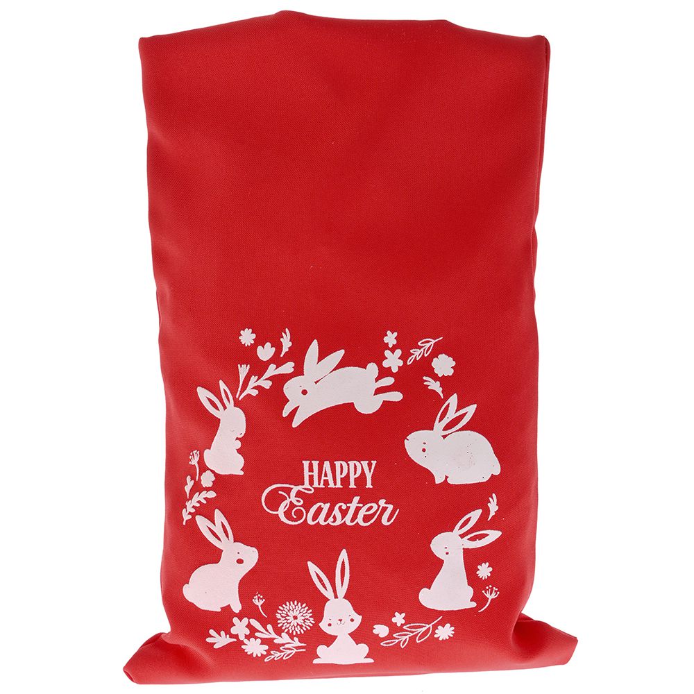 ΠΟΥΓΚΙ MINIMAL HAPPY EASTER BUNNIES ΚΟΚΚΙΝΟ 20cmX30cm