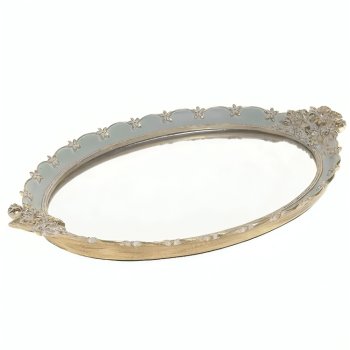 ΔΙΣΚΟΣ RESIN ΜΕ ΚΑΘΡΕΠΤΗ ΒΕΡΑΜΑΝ/ΧΡΥΣΟΣ 44Χ28Χ4