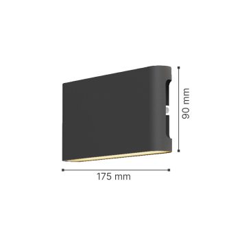 Alternative view of it-Lighting Niskey - LED 14W 3CCT Up and Down Wall Light in Grey Color (80204130)