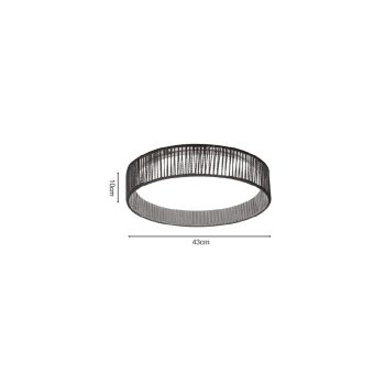 Inlight Πλαφονιέρα οροφής LED 36W 3CCT (by switch on base) από σχοινί και ακρυλικό D:43cm (42039-B)