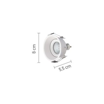 Alternative view of InLight Χωνευτό σποτ από λευκό μέταλλο 1XGU10 D:8cm (Χ0010-WH)