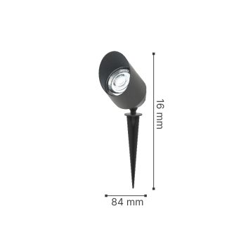 Alternative view of it-Lighting Jay -LED 7W 3000K Outdoor Spike Light in Antracite  Color (80600211)