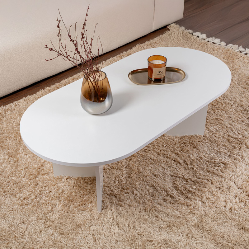 Τραπέζι σαλονιού Tabletod σε λευκή απόχρωση 119x60x40εκ - Image 3