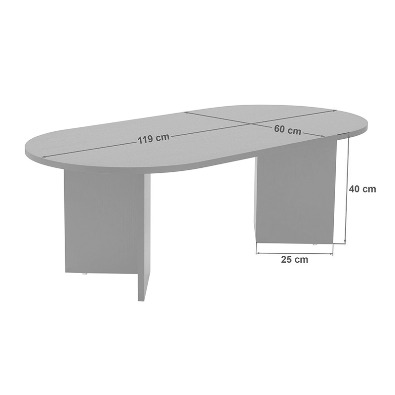 Τραπέζι σαλονιού Tabletod σε λευκή απόχρωση 119x60x40εκ - Image 5