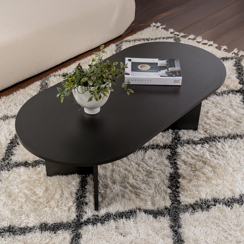 Τραπέζι σαλονιού Tabletod σε μαύρη απόχρωση 119x60x40εκ - Image 3