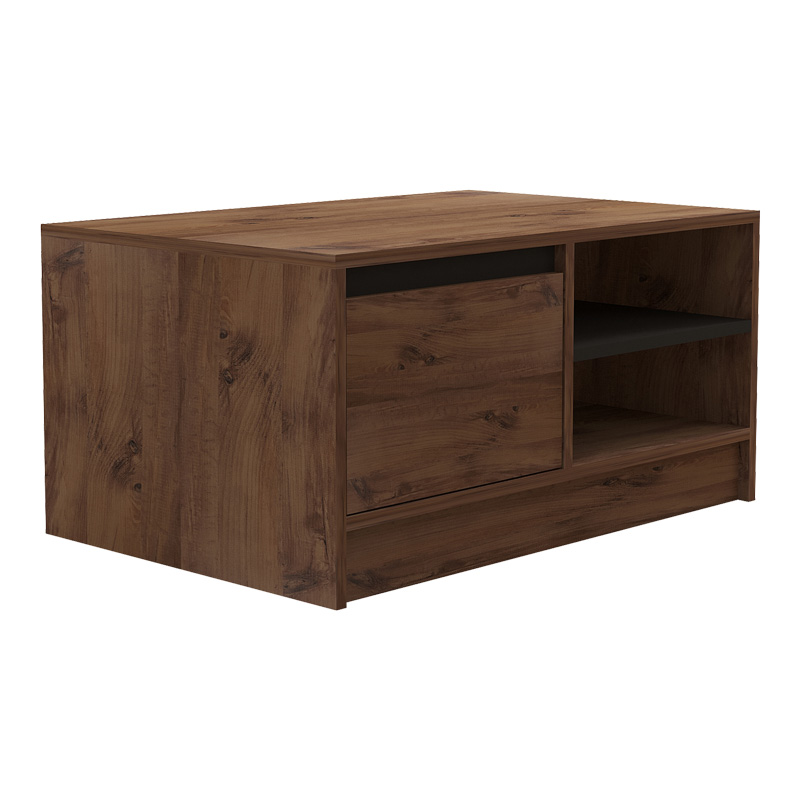 Τραπέζι σαλονιού Narli pakoworld σε sonoma απόχρωση 90x60x45εκ 120-000511