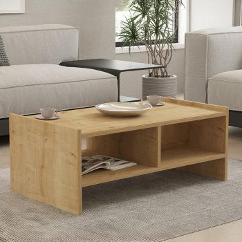 Alternative view of Τραπέζι σαλονιού Tiena  σε oak απόχρωση 90x50x35εκ