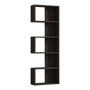 Βιβλιοθήκη Cascade pakoworld σε σκούρο καρυδί απόχρωση 51.8x22x150εκ 120-000521