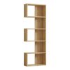 Βιβλιοθήκη Cascade pakoworld σε oak απόχρωση 51.8x22x150εκ 120-000522