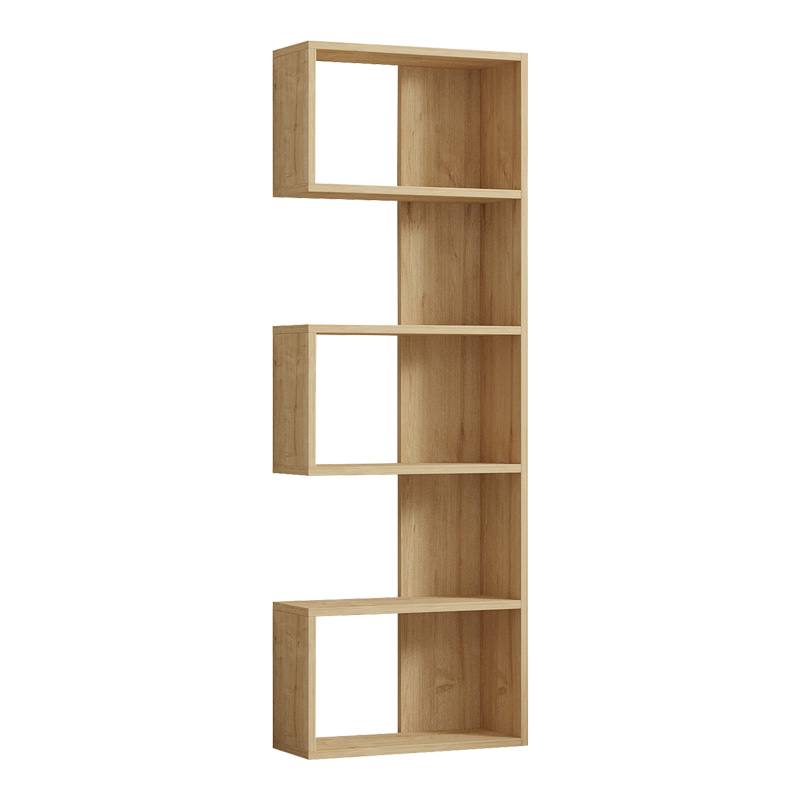 Βιβλιοθήκη Cascade pakoworld σε oak απόχρωση 51.8x22x150εκ 120-000522