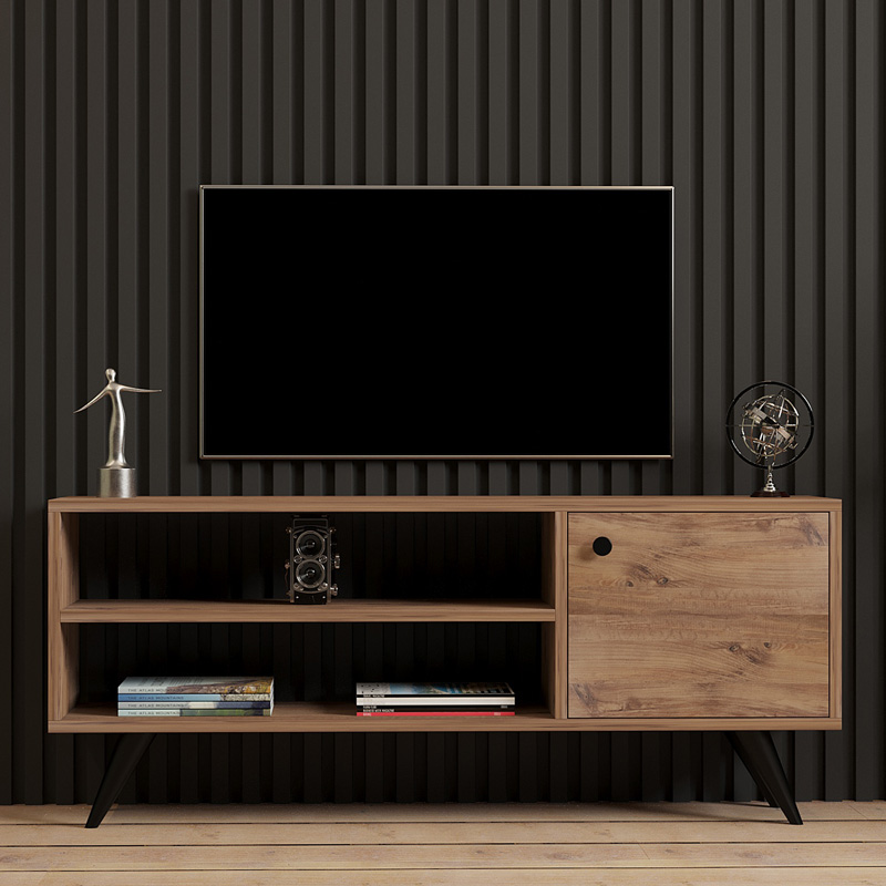 Έπιπλο τηλεόρασης Wison σε sonoma απόχρωση 120x29x50εκ - Image 4