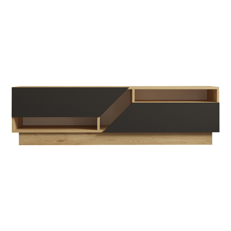 Έπιπλο τηλεόρασης Cogo σε oak- ανθρακί απόχρωση 160x40x45εκ - Image 5