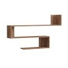 Ραφιέρα τοίχου Zeta pakoworld σε sonoma απόχρωση 120x20x71εκ 120-000570