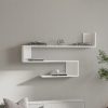 Ραφιέρα τοίχου Zeta pakoworld σε λευκή απόχρωση 120x20x71εκ 120-000571
