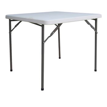 Τραπέζι catering Comfort pakoworld πτυσσόμενο σε λευκή απόχρωση 80x80x74εκ 142-000021