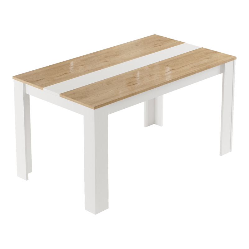 Τραπέζι Sepen pakoworld σε φυσική-λευκή απόχρωση 140x80x74εκ 176-000194