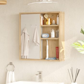 Alternative view of Ντουλάπι μπάνιου Bagno με καθρέπτη  oak 60x14.5x63.6εκ