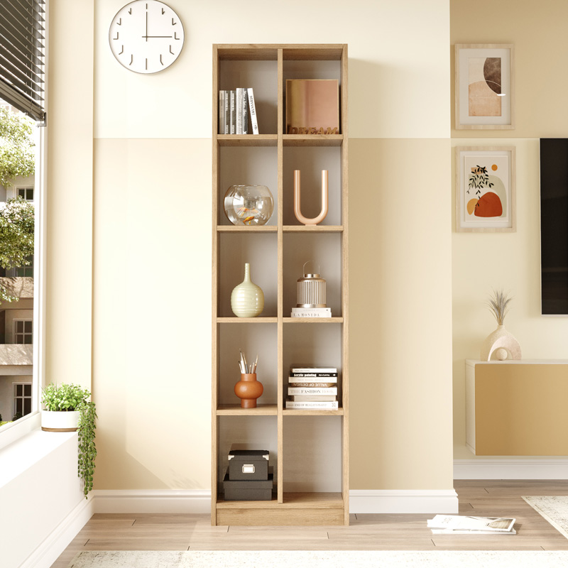 Βιβλιοθήκη Oteca 10θέσεων oak 51.1x25.4x180εκ - Image 3