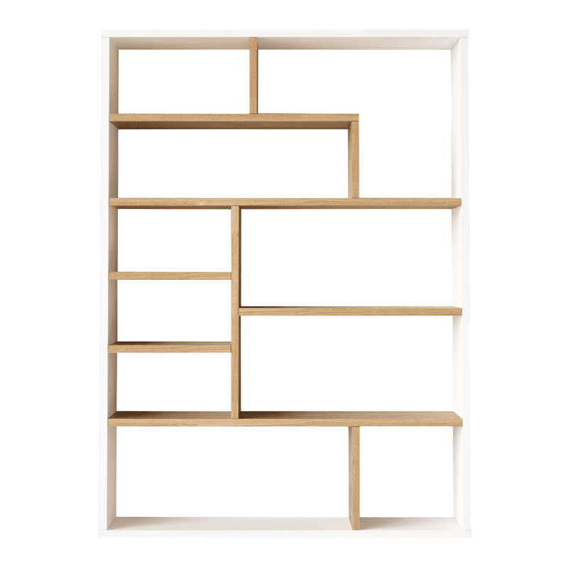 Βιβλιοθήκη Decora σε oak-λευκό απόχρωση 90x22x123.6εκ - Image 2