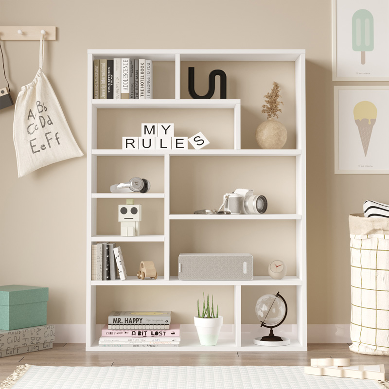 Βιβλιοθήκη Decora σε λευκη απόχρωση 90x22x123.6εκ - Image 3