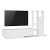Σύνθετο σαλονιού Damon pakoworld σε λευκή απόχρωση 140x29.5x39.5εκ 176-000225