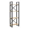 Βιβλιοθήκη Crimson pakoworld σε oak-μαύρη απόχρωση 50x22x150εκ 197-000292