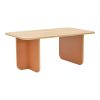 Τραπέζι Bοca pakoworld σε oak-κεραμιδί απόχρωση 100x60x42εκ 197-000312
