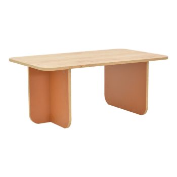 Τραπέζι Bοca pakoworld σε oak-κεραμιδί απόχρωση 100x60x42εκ 197-000312