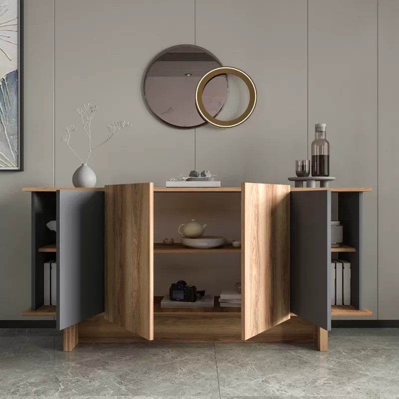 Μπουφές Zafore σε ανθρακί - oak απόχρωση 180x45x80εκ - Image 3