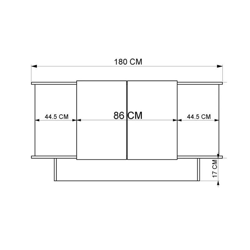 Μπουφές Zafore σε ανθρακί - oak απόχρωση 180x45x80εκ - Image 5