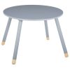 Παιδικό τραπεζάκι Playful pakoworld γκρι-φυσικό Φ60x43.5εκ 199-000324