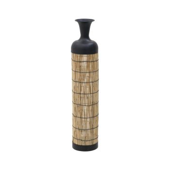 ΒΑΖΟ ΜΕΤΑΛΛΙΚΟ ΜΕ ΨΑΘΑ NATURAL/ΜΑΥΡΟ Δ17Χ80