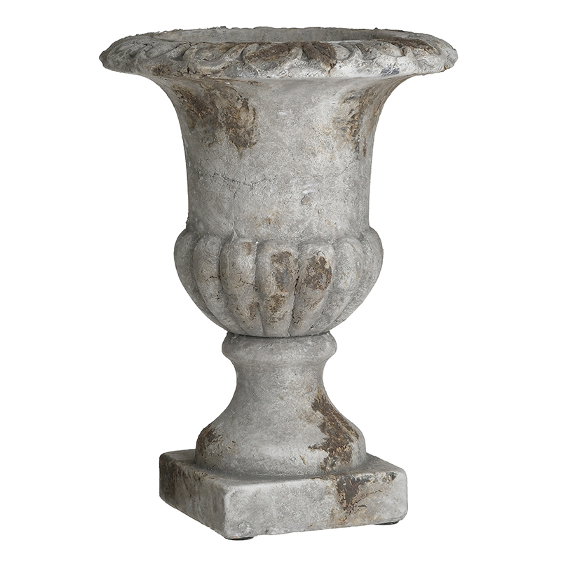 ΒΑΖΟ TERRACOTTA ΑΝΤΙΚΕ ΓΚΡΙ/ΜΠΕΖ Φ25Χ33