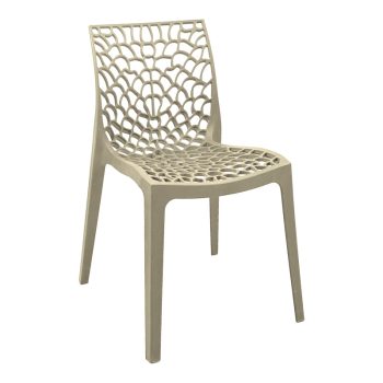 Καρέκλα Hush pakoworld pp σε cappuccino απόχρωση 50x57x81εκ 326-000036