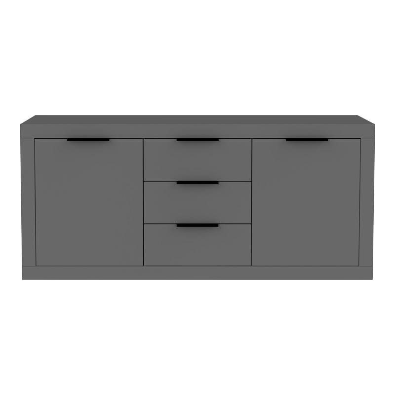 Μπουφές Doha σε ανθρακί απόχρωση 180x45x80.5εκ - Image 3
