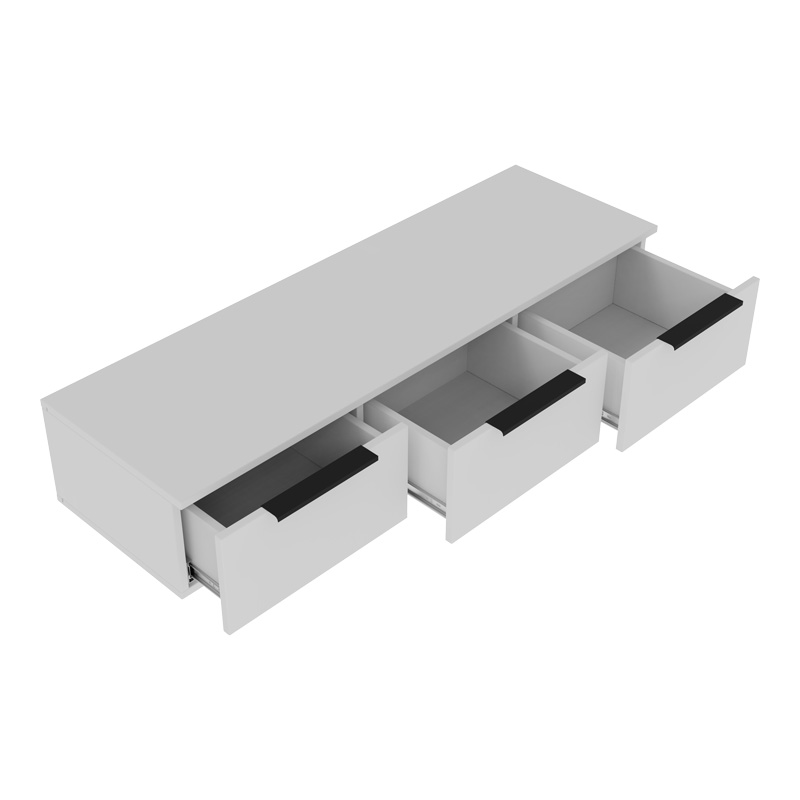 Κονσόλα με 3 συρτάρια Doha σε λευκή απόχρωση 120x39x22cm - Image 2