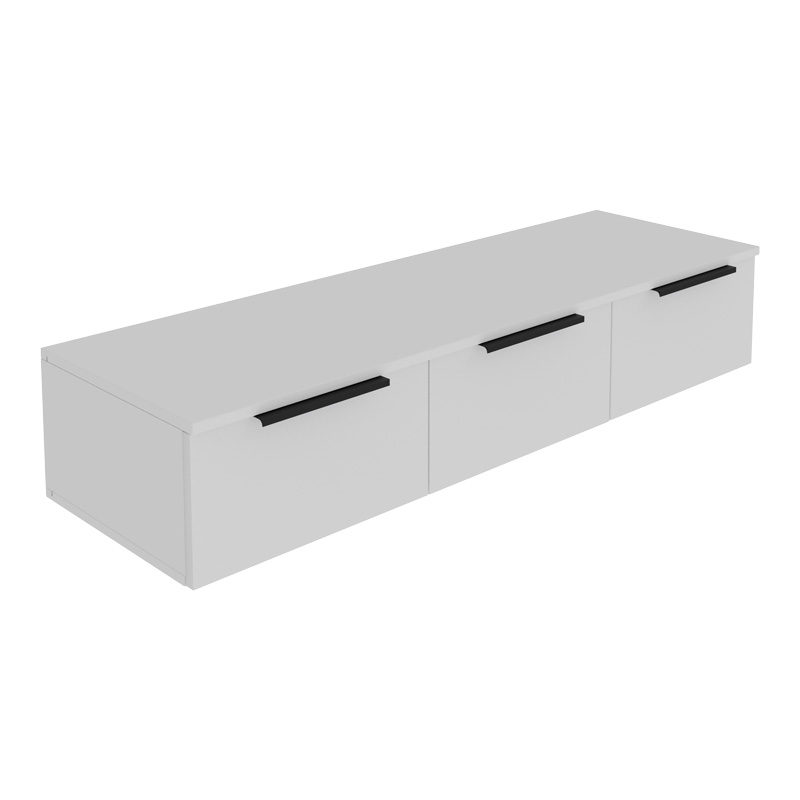 Κονσόλα με 3 συρτάρια Doha pakoworld σε λευκή απόχρωση 120x39x22cm 361-000077